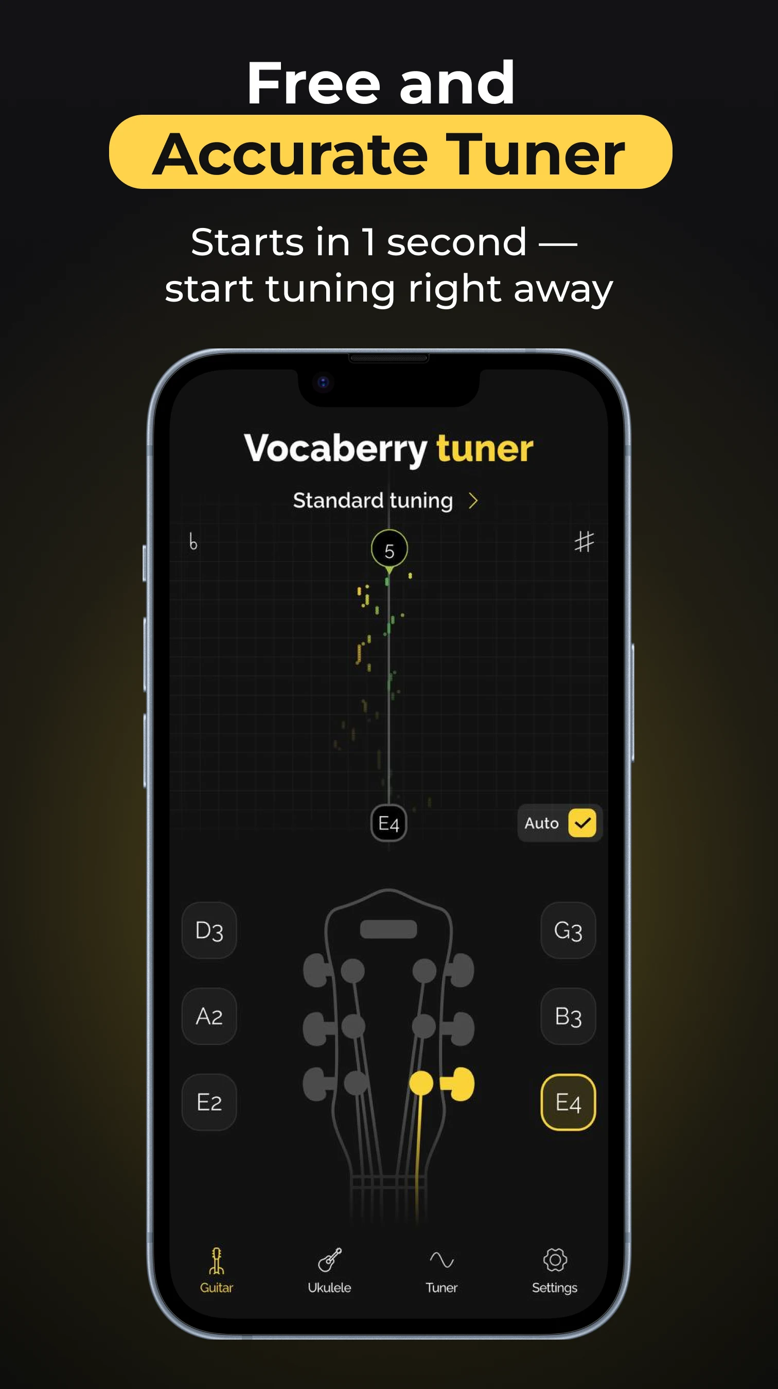 Vocaberry Guitar & Uke Tuner screenshot