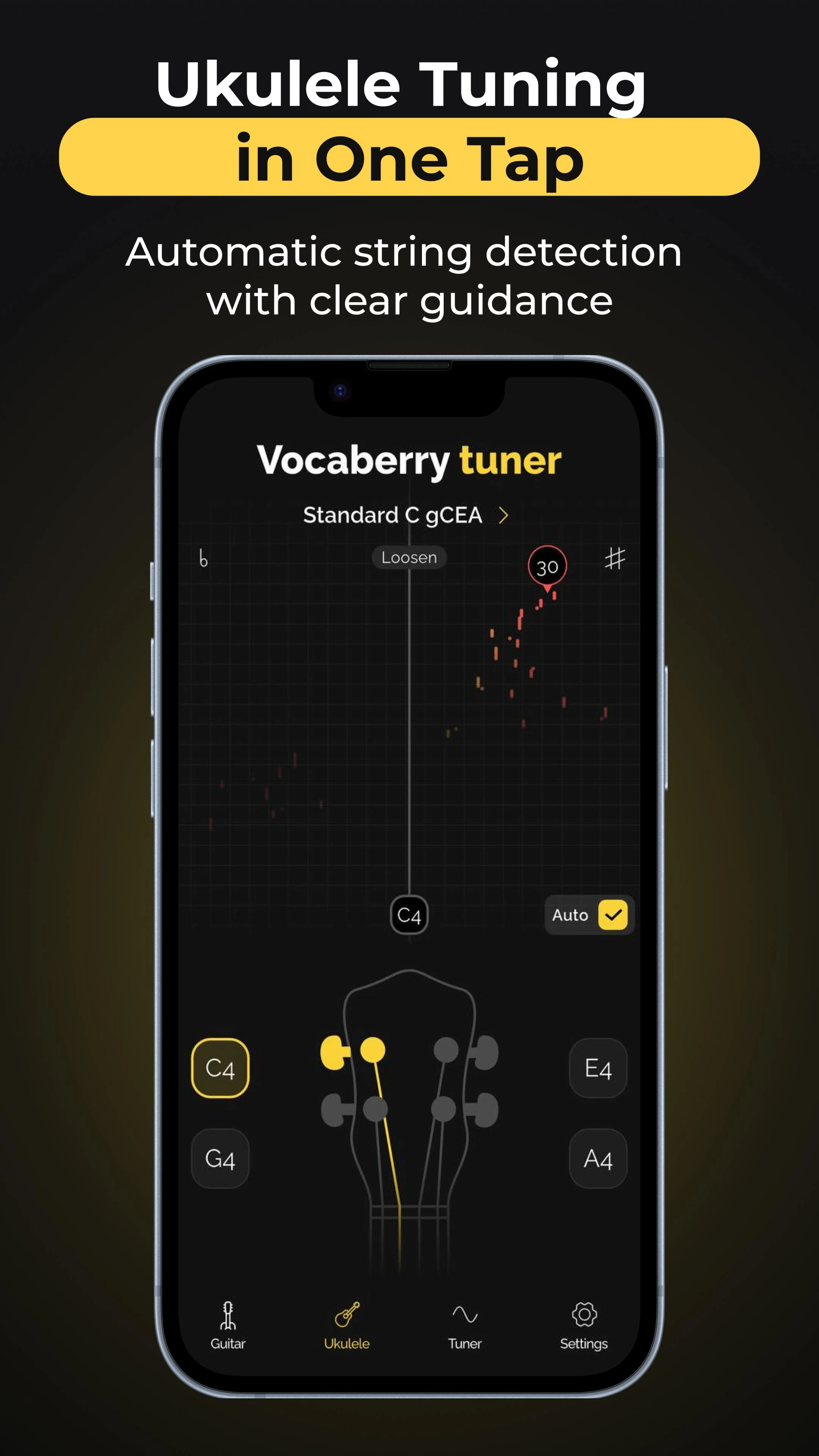Vocaberry Guitar & Uke Tuner screenshot