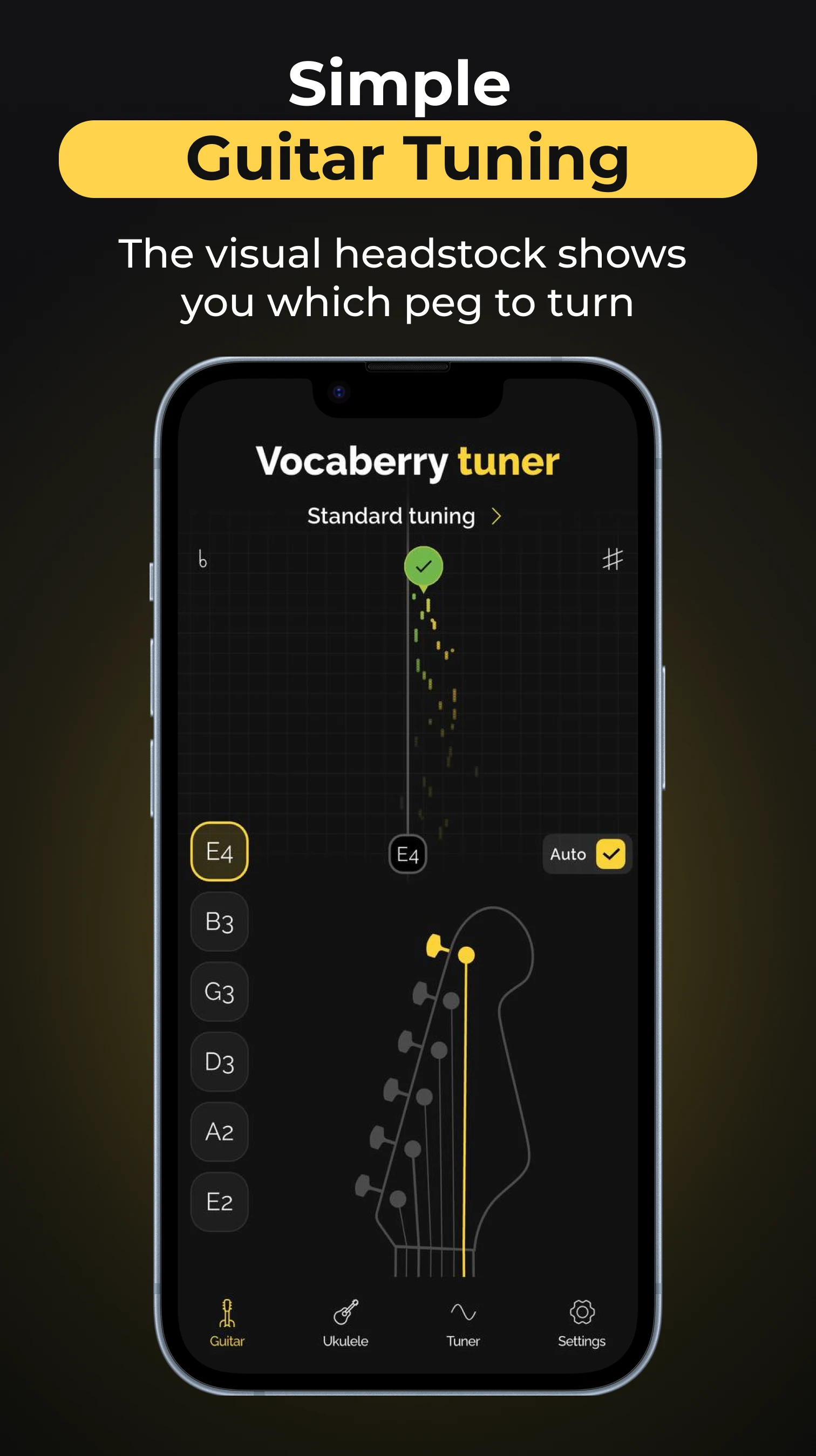 Vocaberry Guitar & Uke Tuner screenshot